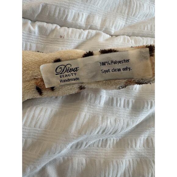 Diva Beauty Leopard Print Spa Headband Handmade Self Care - Picture 2 of 4
